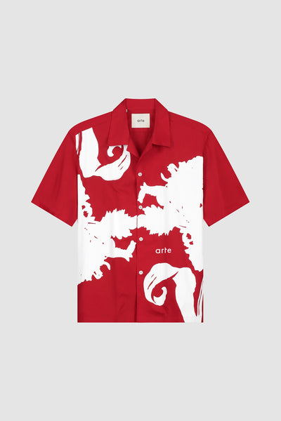 Big Flower Shirt - Red/White